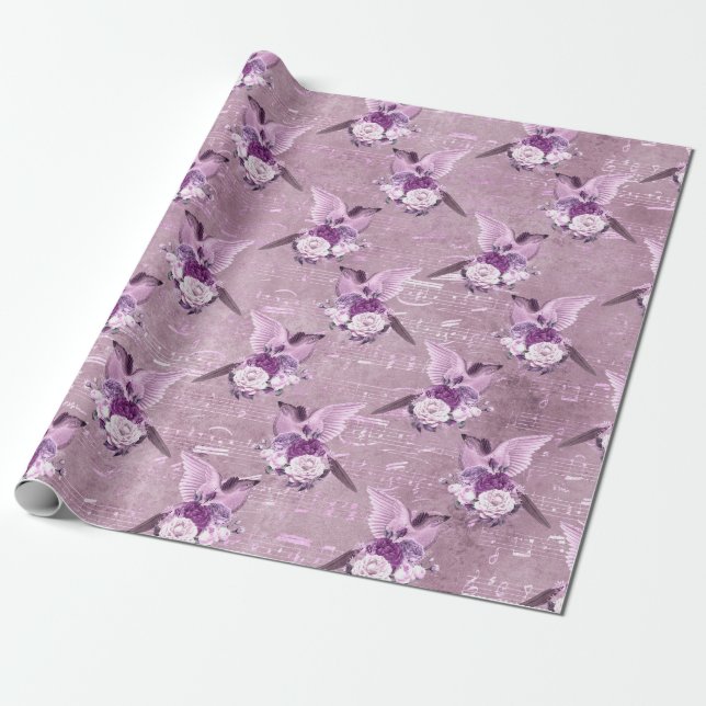 Ephemera Lavendar Paper Series Design 10 (Unrolled)