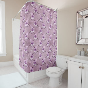 Ephemera Lavendar Paper Series Design 10 Shower Curtain