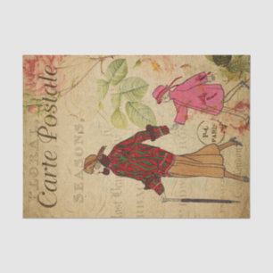 Ephemera Mother And Daughter Walking Decoupage Tissue Paper