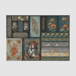 Ephemera Poetic Gothic Motifs  Tissue Paper