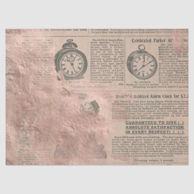 Ephemera Rose Gold Paper Series Design 14 (Front)