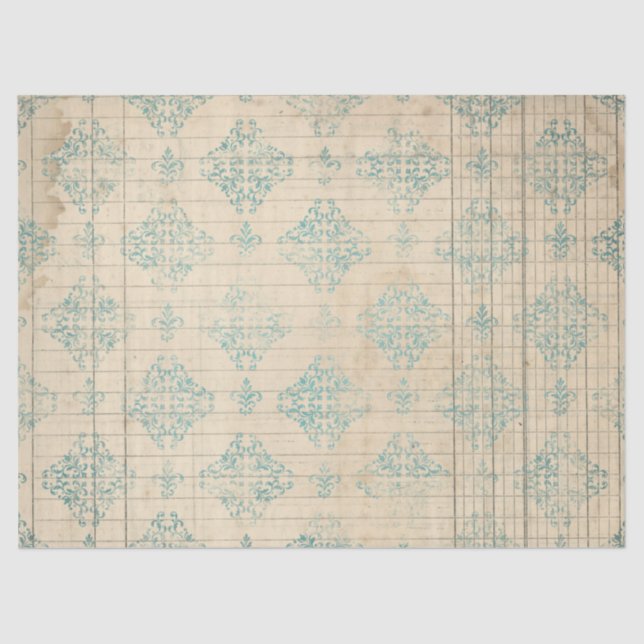 Ephemera Turquoise Paper Series Design 15 (Front)