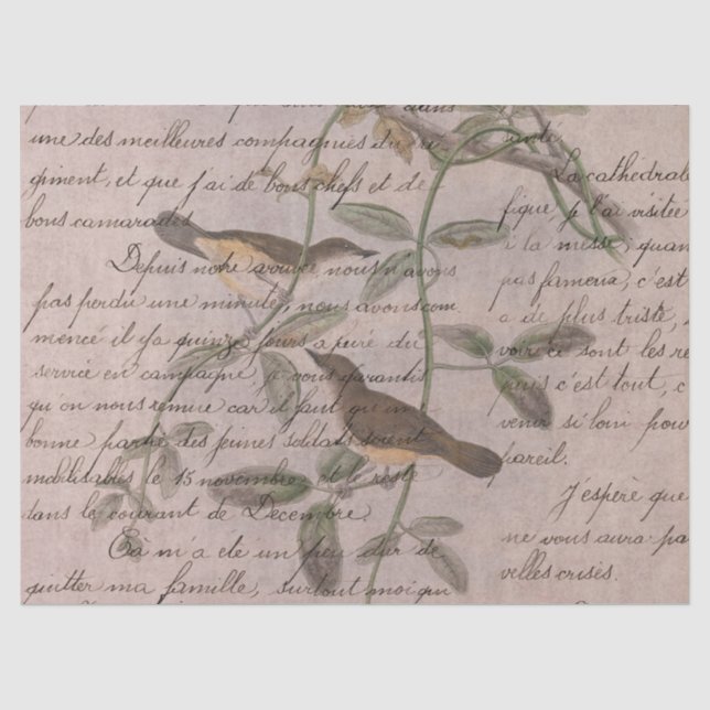 Ephemeral Birds Series Design Five Tissue Paper (Front)