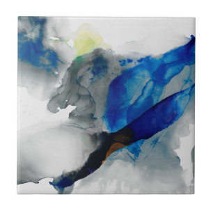 Ephemeral - Blue & Grey Ceramic Tile