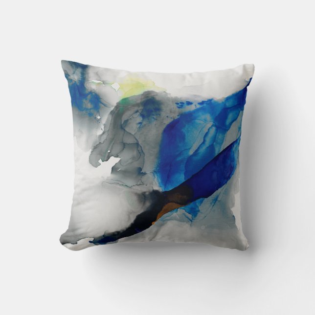 Ephemeral - Blue & Grey Cushion (Front)