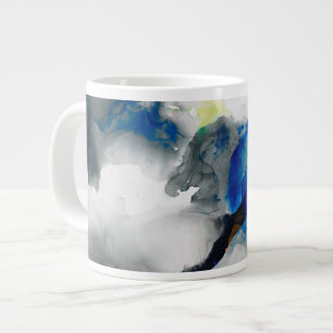 Ephemeral - Blue & Grey Large Coffee Mug