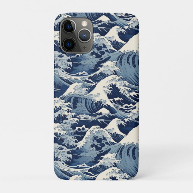 Ephemeral Crests: Hokusai Waves Reimagined Case-Mate iPhone Case (Back)