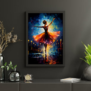 Ephemeral Elegance: A Ballerina's Dance Poster