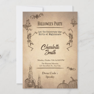 Ephemeral Elegance - Dance of the Shadows Invitation