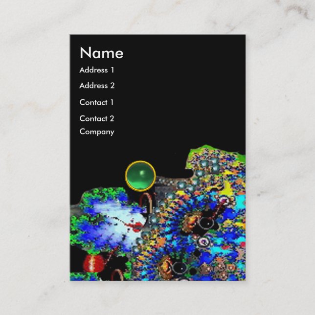 EPHEMERAL EMERALD Beauty ,Salon,Spa,Makeup Artist Business Card (Front)