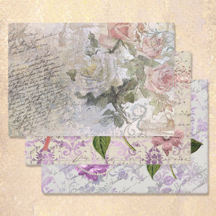 Ephemeral Floral Variety Decoupage Wrapping Paper Sheet