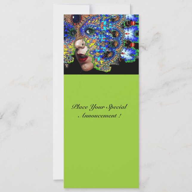 EPHEMERAL Mardi Gras Masquerade Ball ,Blue Mask Announcement (Front)