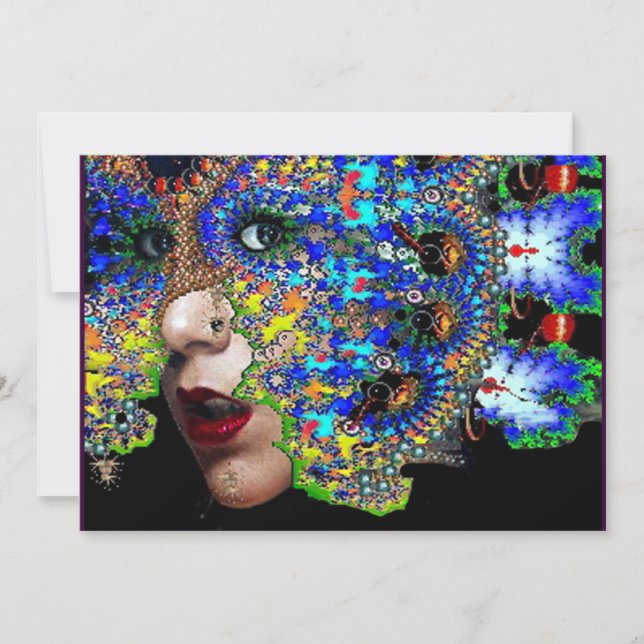 EPHEMERAL Mardi Gras Masquerade Ball ,Blue Mask Announcement (Front)