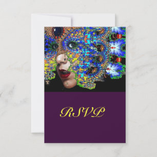 EPHEMERAL Mardi Gras Masquerade Ball Rsvp Card
