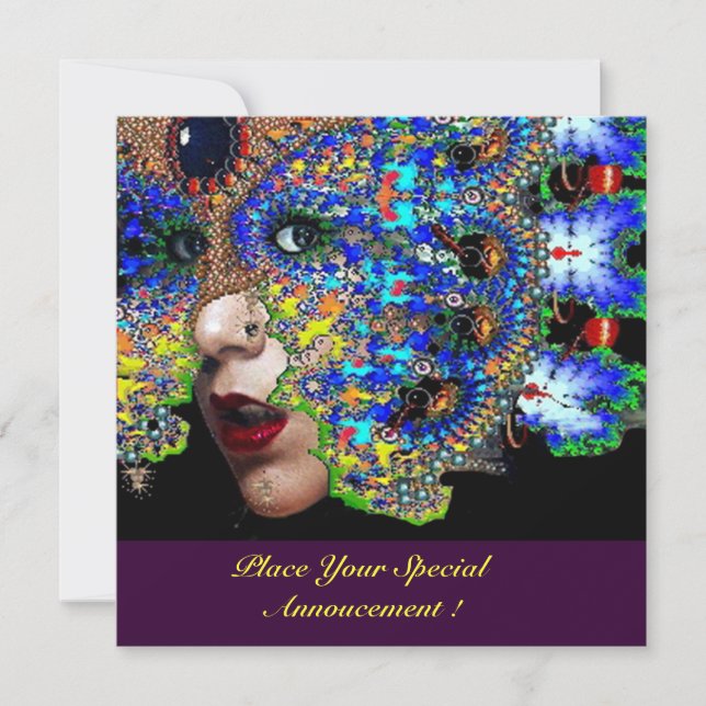 EPHEMERAL MASK Halloween Masquerade Ball Invite (Front)