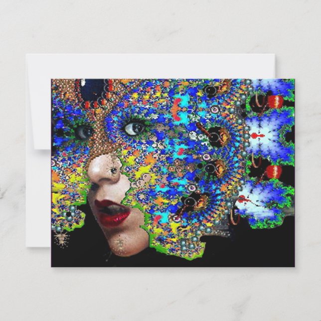 EPHEMERAL masquerade costume ball, blue sapphire Announcement (Front)