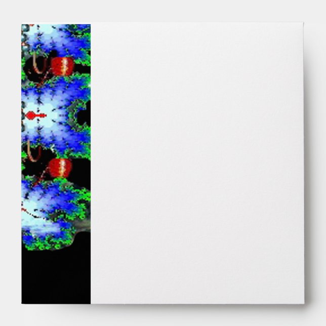 EPHEMERAL MONOGRAM black white  blue red ruby Envelope (Front)