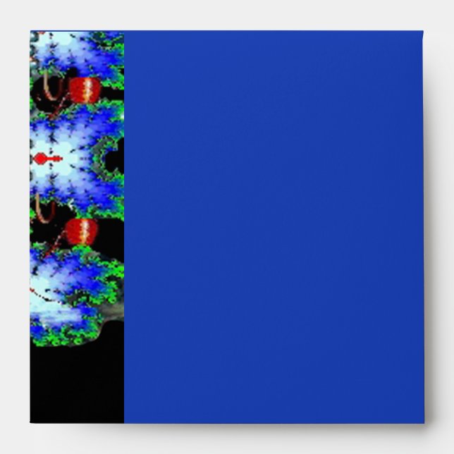 EPHEMERAL MONOGRAM black white blue red ruby Envelope (Front)