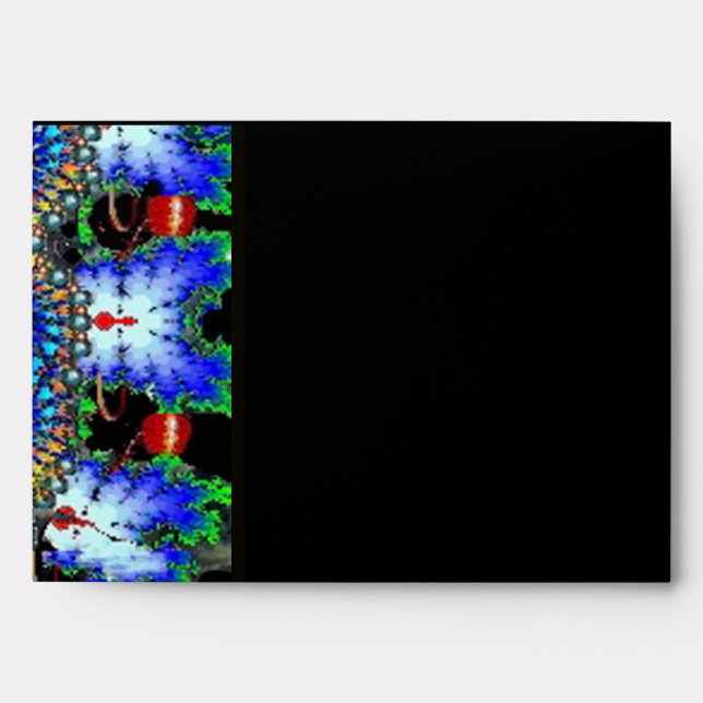 EPHEMERAL MONOGRAM black white blue red ruby Envelopes (Front)