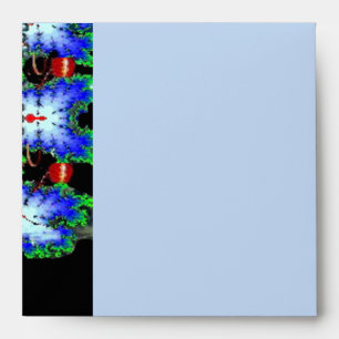 EPHEMERAL MONOGRAM black white blue red ruby Envelopes