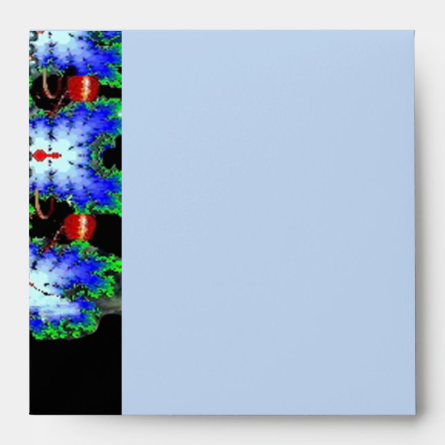 EPHEMERAL MONOGRAM black white blue red ruby Envelopes (Front)