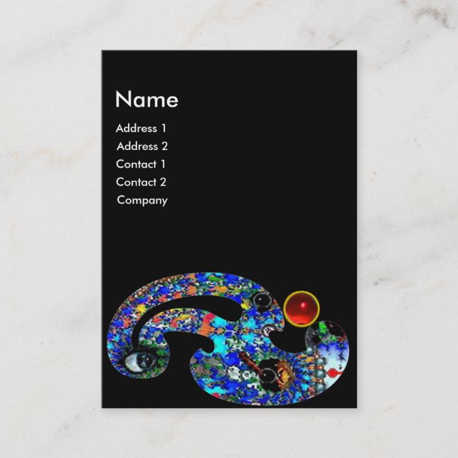 EPHEMERAL RUBY / Beauty ,Salon, Spa, Makeup Artist Business Card (Front)