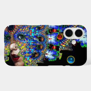 EPHEMERAL WOMAN  / Colourful Fractal Mask,Gemstone iPhone 16 Case