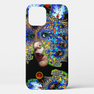 EPHEMERAL/ WOMAN WITH COLORFUL FRACTAL MASK iPhone 12 CASE