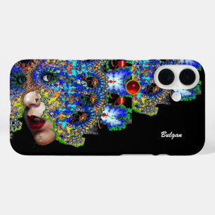 EPHEMERAL/ WOMAN WITH COLORFUL FRACTAL MASK Ruby iPhone 16 Plus Case