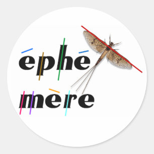 éphémère instantané classic round sticker