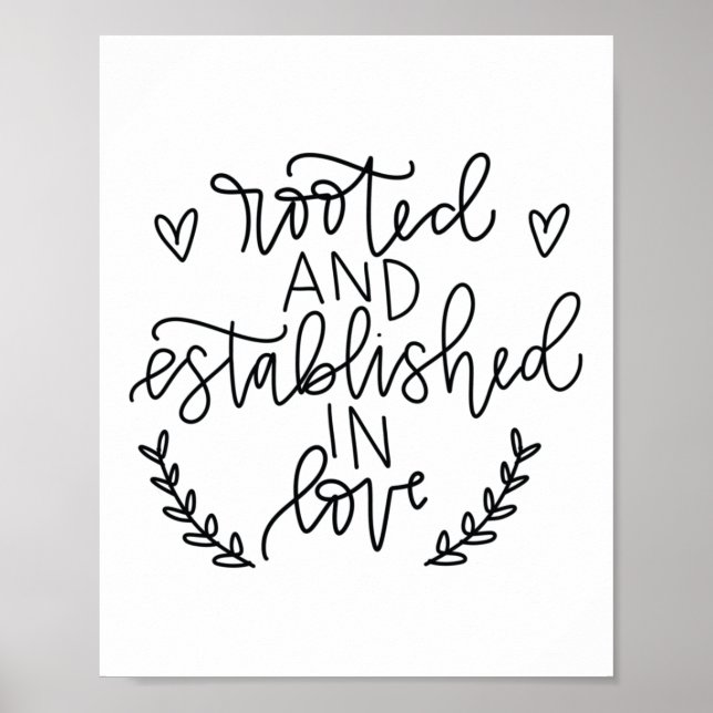 Ephesian 3:17 - Established in Love - Poster (Front)