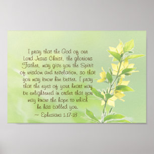 Ephesians 1:17-18 Hope to which He has called you Poster