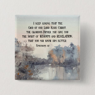 Ephesians 1:17 Spirit of Wisdom and Revelation 15 Cm Square Badge