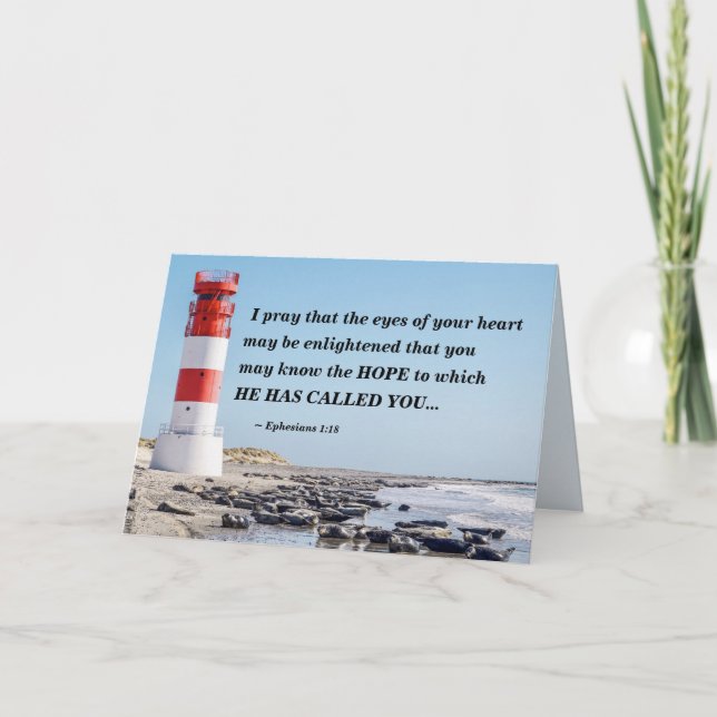 Ephesians 1:18 I Pray you may know the HOPE Card (Front)