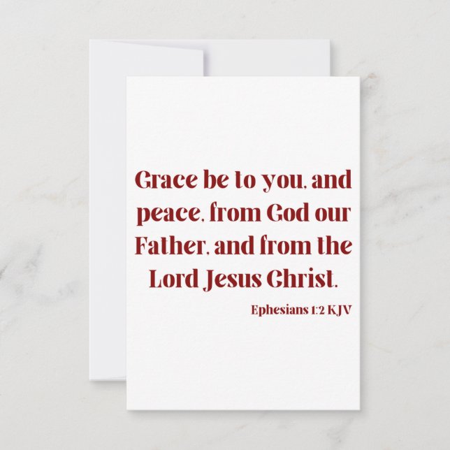 Ephesians 1:2 KJV Bible Scripture Greeting Card (Front)