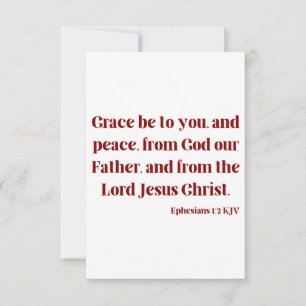 Ephesians 1:2 KJV Bible Scripture Greeting Card