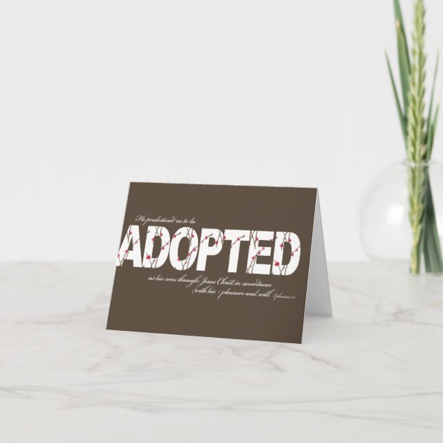 Ephesians 1:5 Adoption Card (Front)