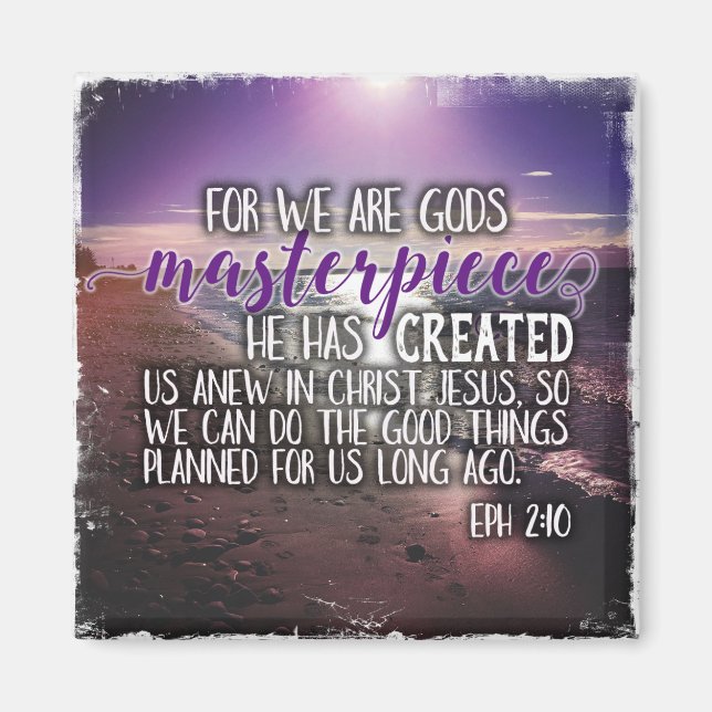 Ephesians 2:10 Instgram Photo Magnet (Front)