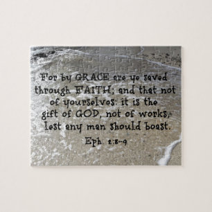 Ephesians 2:8-9 For by grace are ye saved through Jigsaw Puzzle