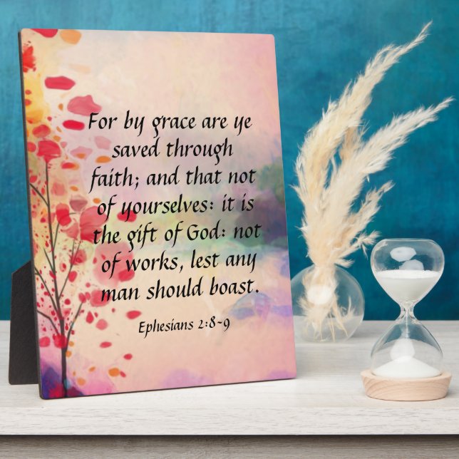 Ephesians 2:8-9    plaque (Side)