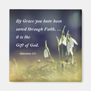 Ephesians 2:8 By Grace You Have Been Saved Bible Magnet