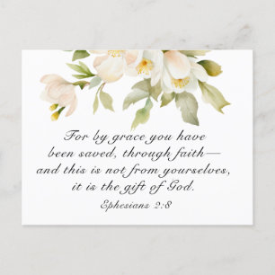 Ephesians 2:8 By Grace you have been saved Bible  Postcard