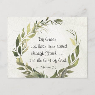 Ephesians 2:8 By Grace you have been saved Postcard