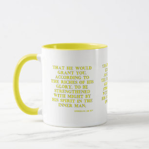 Ephesians 3:16 KJV Bible Verse Two-Tone Mug