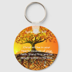 Ephesians 3:17 key ring