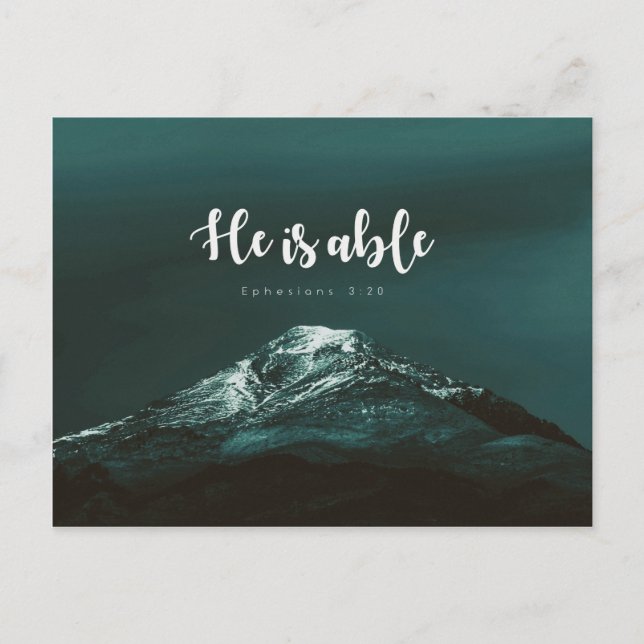 Ephesians 3:20 - He is Able Postcard (Front)