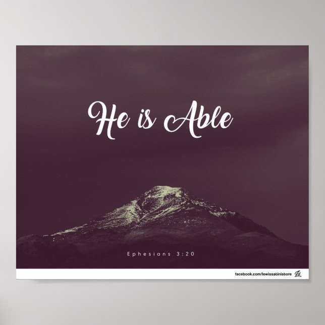 Ephesians 3:20 - He is Able Poster (Front)