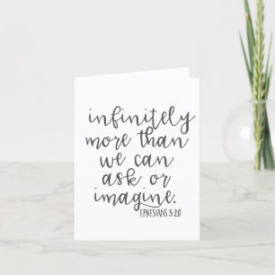 Ephesians 3:20 Infinitely More Bible Scripture Art Thank You Card