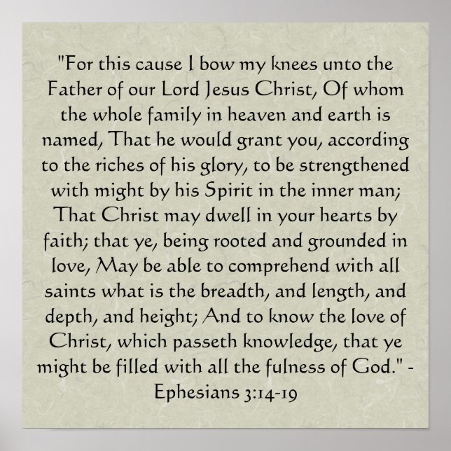 Ephesians 3 Print (Front)
