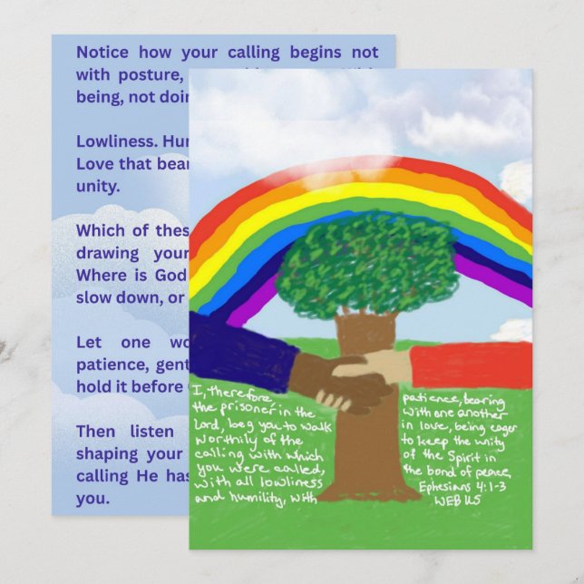 Ephesians 4:1–3 Scripture Card — Walk in Humility  (Front/Back)